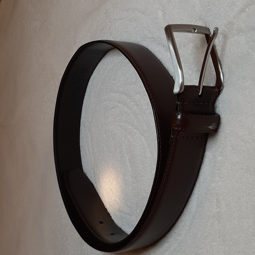 Tommy Bahama Brown Belt with Silver Buckle.